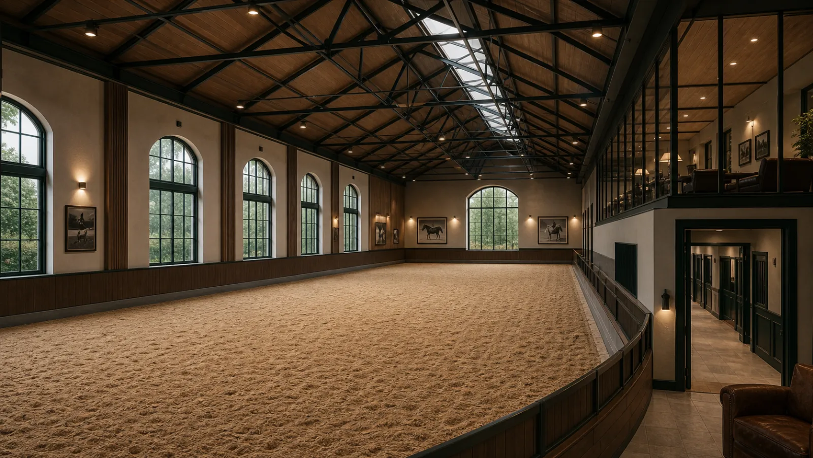 Illustration of a riding arena